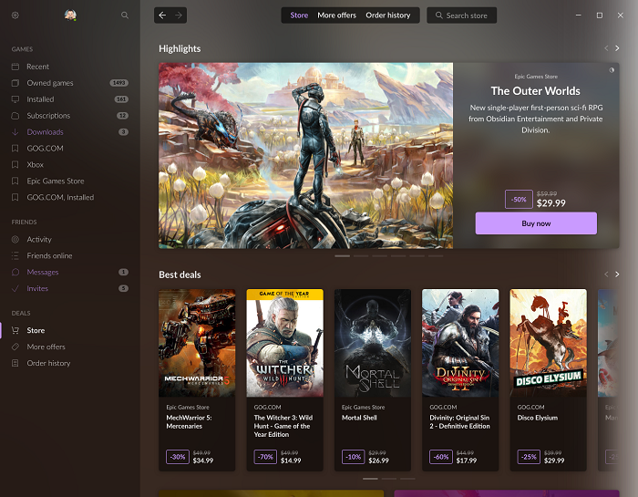GOG Galaxy la plataforma que viene a competir con Epic Games